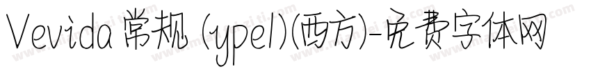 Vevida 常规 (ype1)(西方)字体转换